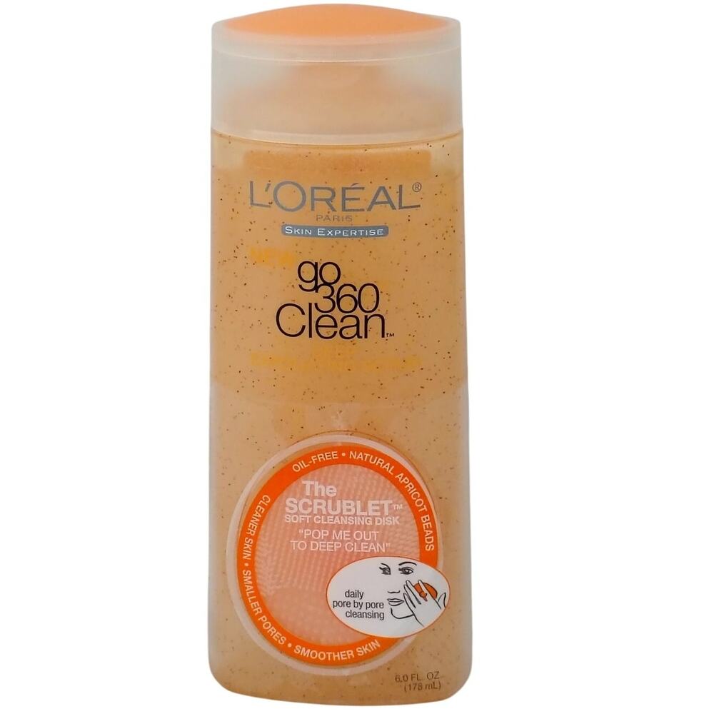 L'oreal Go 360 Clean Exfoliating Facial Scrub with Scrublet 6.0 oz. Apricot NEW